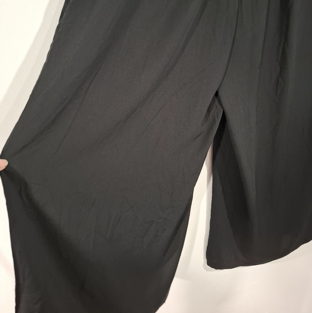 Torrid Pull On Wide Leg Challis Pant Womens Size 3 High Rise Black Elastic Black - Picture 6 of 13